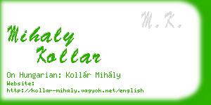 mihaly kollar business card